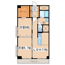 くしろ南大通マンションの物件間取画像